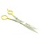 Stainless Steel Gold Plated Handle Barber Hair Cutting Salon Scissors 7 1/4"